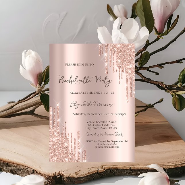 Invitación Moderna fiesta de la bachillerato de oro de los Pu (Subido por el creador)