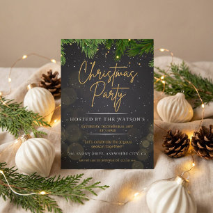 Invitación Moderna fiesta de Navidad de 'Ven a pasar el rato'