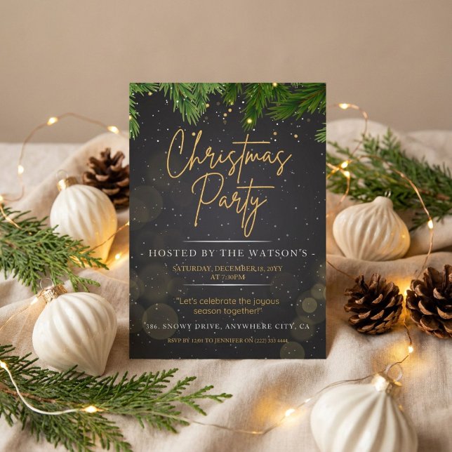 Invitación Moderna fiesta de Navidad de 'Ven a pasar el rato' (Subido por el creador)