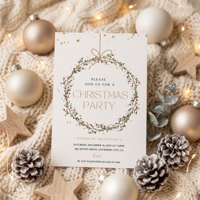 Invitación Moderna fiesta de Navidad de 'Ven a pasar el rato' (Subido por el creador)