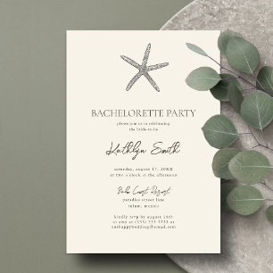 Invitación Moderna fiesta de solomillo de Starfish Beach Ocea