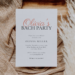 Invitación Moderna fiesta de soltera Minimalista