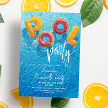 Moderna fiesta de soltera rosa Fiesta de piscina