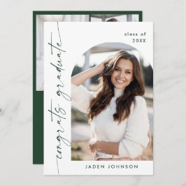 Invitación Moderna fiesta Minimalista de graduación de 4 FOTO