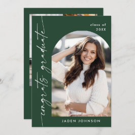 Invitación Moderna fiesta Minimalista de graduación de 5 FOTO