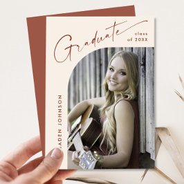 Invitación Moderna fiesta Minimalista de graduación de FOTO