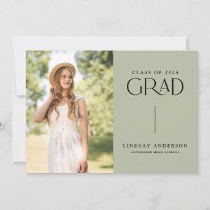 Invitación Moderna fiesta Minimalista de graduación fotográfi