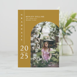 Invitación Moderna fiesta simple de graduación de fotos del a