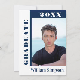 Invitación Moderna fiesta simple Minimalista de graduación de