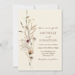 Invitación Moderna flor silvestre floral cristiana Boda de la