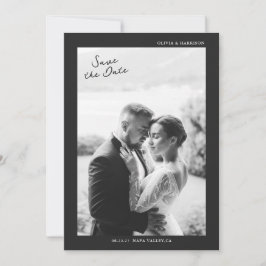 Invitación Moderna foto de boda Guardar la fecha