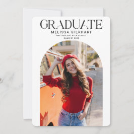 Invitación Moderna foto de graduación 2025 Fiesta de grado