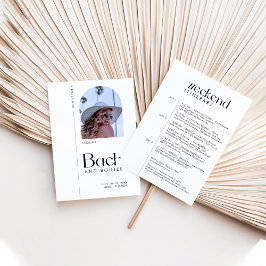 Invitación Moderna foto mínima de soltera "Bach & Boujee"