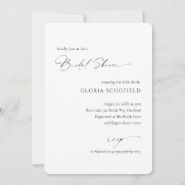 Invitación Moderna foto minimalista elegante ducha de novia