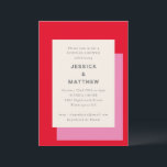 Invitación Moderna Geométrica negrita Pink Red Couples Shower<br><div class="desc">Moderno Geométrico Negrita Pink Red Estilish Parejas Ducha Invitación</div>