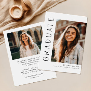 Invitación Moderna graduación de fotografía en la escuela sec