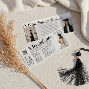 Invitación Moderna Graduación de Fotografías del evento Ticke