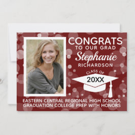 Invitación Moderna graduación de fotos de las burbujas de Mar