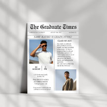 Moderna graduación de fotos de periódico de moda