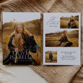 Invitación Moderna graduación Minimalista clásica de fotograf