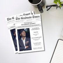 Moderna graduación única de fotos de periódicos