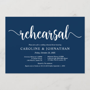 Invitación Moderna granja rústica, ensayo Boda y cena