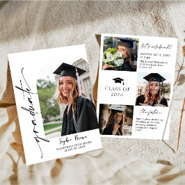 Invitación moderna informal con foto para fiesta d