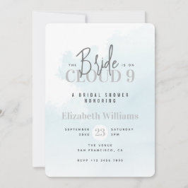 Invitación Moderna La Novia Está En La Nueve Ducha Bridal