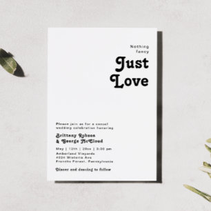 Invitación Moderna letra retro que no deja nada de Boda