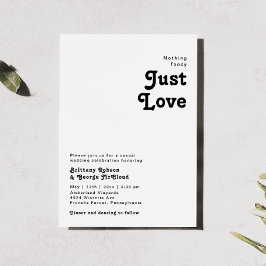 Invitación Moderna letra retro que no deja nada de Boda