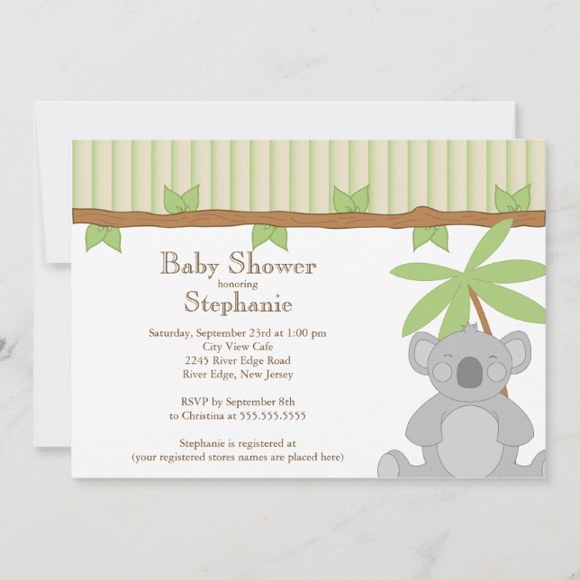 Invitación moderna linda de Baby Shower de la (Anverso)