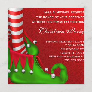 Invitación moderna linda de la fiesta de Navidad