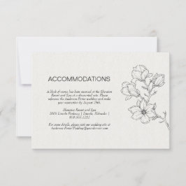 Invitación Moderna línea floral Art Ivory Boda