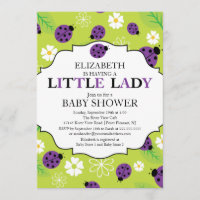 Moderna Little Lady Purple Ladybug Baby Shower