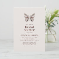 Moderna mariposa Boho Borgoña Taupe Bridal Shower