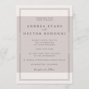 Invitación moderna mínima de desecho   Topo