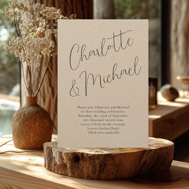 Invitación Moderna, mínima, tipografía - (Subido por el creador)