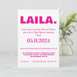 Invitación moderna minimalista de color azul brill
