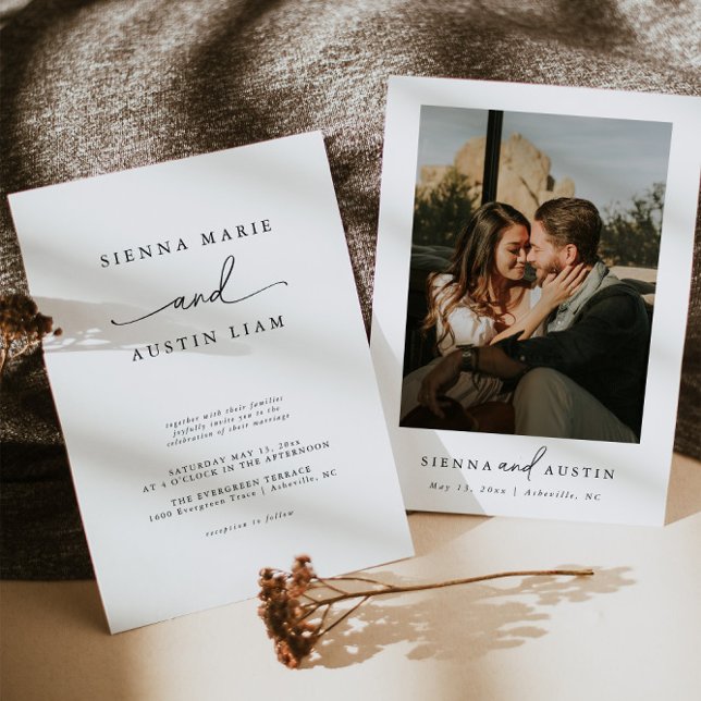 Invitación moderna Minimalista de matrimonio simpl (Subido por el creador)