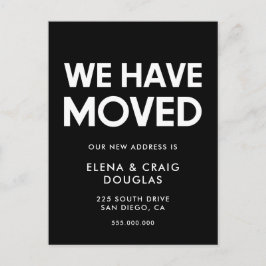 Invitación moderna minimalista en movimiento negro