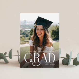 Invitación moderna minimalista para fiesta de grad