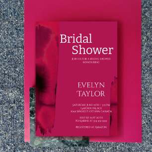 Invitación Moderna, minimalista, Viva Magenta Bridal Shower