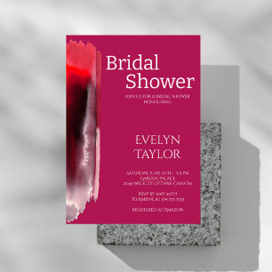 Invitación Moderna, minimalista, Viva Magenta Bridal Shower