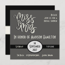 Moderna Miss to Mrs Fun Inespirivity Bridal Shower
