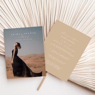 Invitación Moderna Moda de foto de escritura Minimalista duch