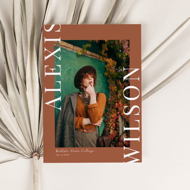 Invitación Moderna moda Minimalista 3 Graduación de fotos (Subido por el creador)