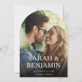 Invitación Moderna Moda vertical fotográfica M Guardar el arc