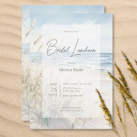 Moderna orilla de agua marina Beach Bridal Luncheo