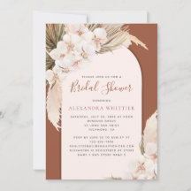 Moderna Pampas Floral Terracotta Bridal Shower