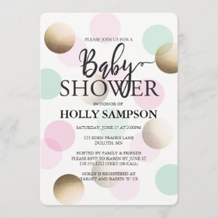 Invitación moderna para baby shower